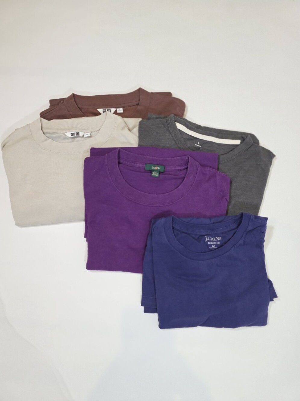 Set Of 5 T-shirts J. Crew, Uniqlo U, Muji